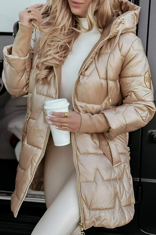 JULIA | ELEGANT WINTER COAT WITH HOOD AND PADDING
