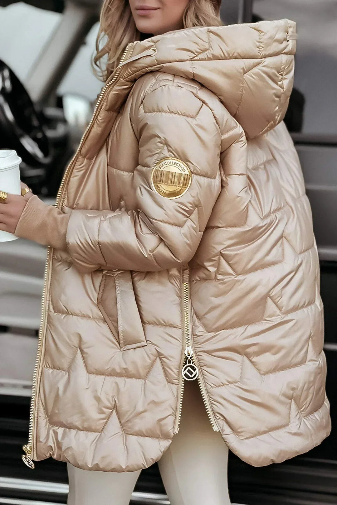 JULIA | ELEGANT WINTER COAT WITH HOOD AND PADDING