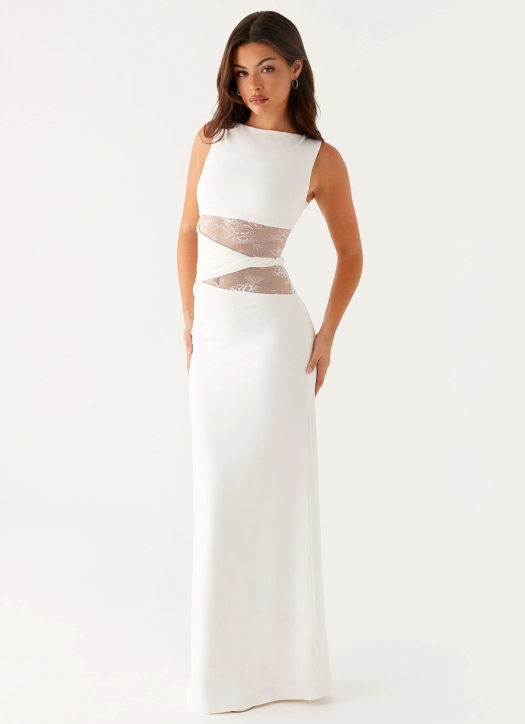 LAYLA | FIGURE-HUGGING MAXI DRESS WITH SUBTLE CUTOUTS AND LACING