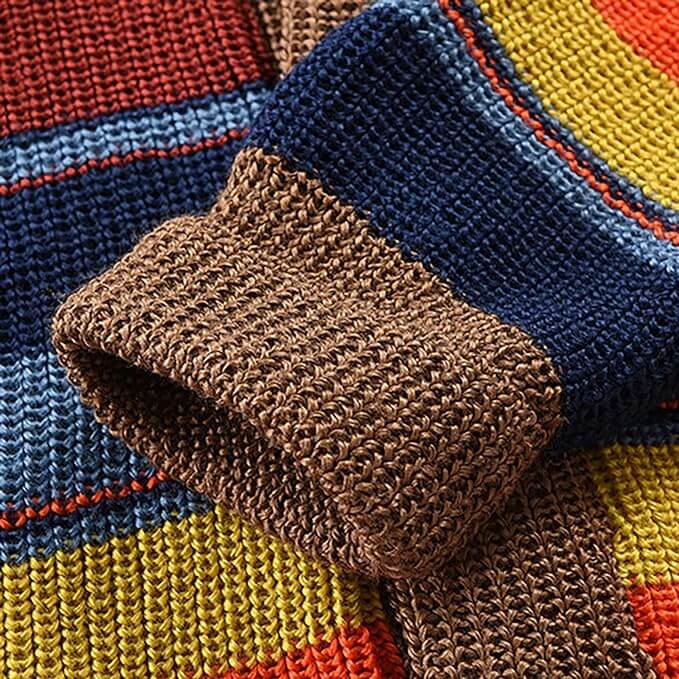 JASPER | KNITTED MEN’S CARDIGAN WITH COLOUR BLOCK AND GEOMETRIC PATTERN