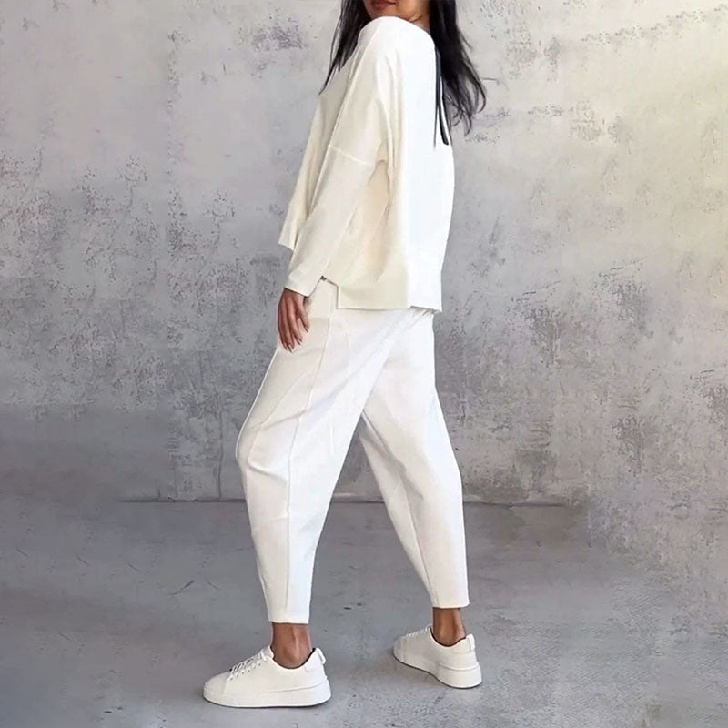 OLIVIA | TWO-PIECE SET WITH ROUND NECK AND LONG SLEEVES