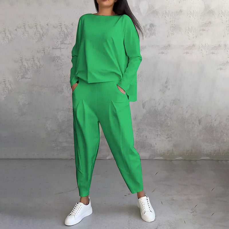 OLIVIA | TWO-PIECE SET WITH ROUND NECK AND LONG SLEEVES