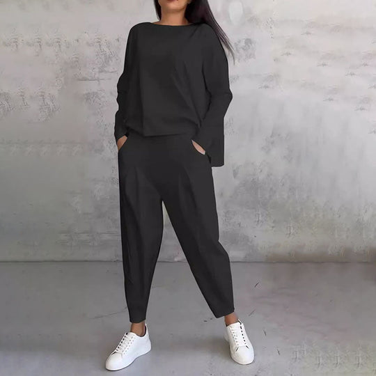 OLIVIA | TWO-PIECE SET WITH ROUND NECK AND LONG SLEEVES
