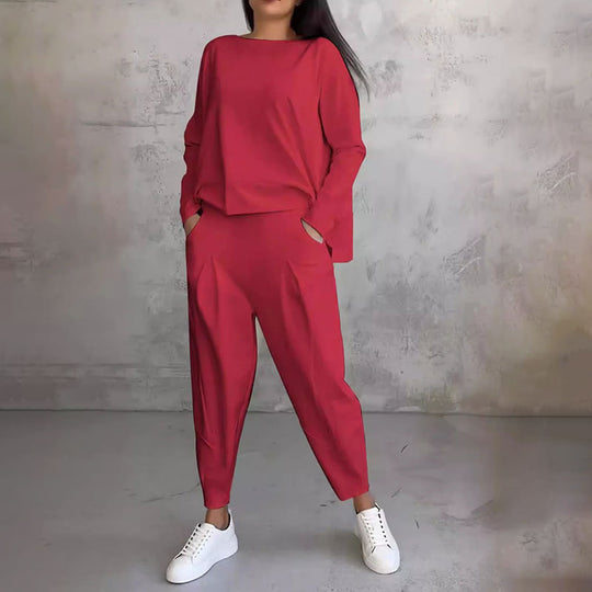 OLIVIA | TWO-PIECE SET WITH ROUND NECK AND LONG SLEEVES